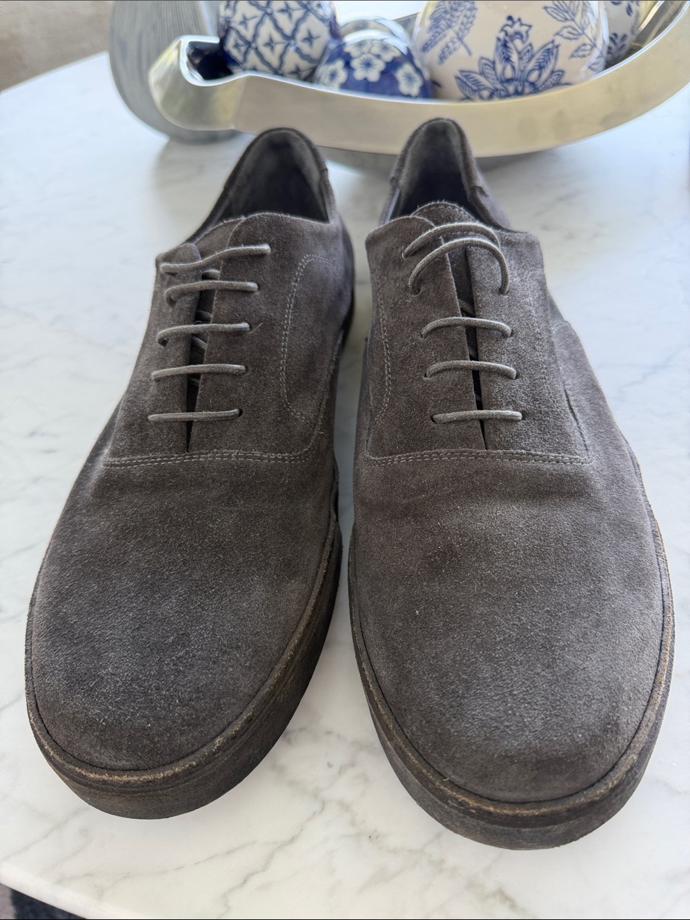 Vince Norris Suede Shoes in Flint grey